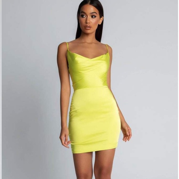 Meshki Dresses & Skirts - Zoey Cowl Neck Strappy Back Mini Dress